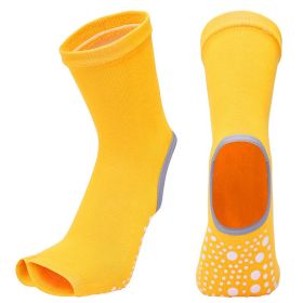 Female Non-slip Yoga Socks (Option: yellow)