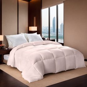 Pink Oversized Plump Thick Duvet Enhanced Warmth With Skin-friendly Comfort. Perfect For Cozy Bedrooms And Luxury Hotels. Fits Single Double Beds (Option: Pink-Q)