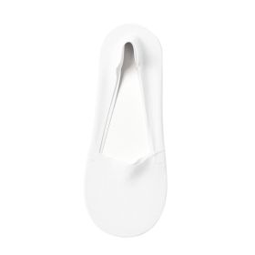 Women's Fashion Silicone Non-slip Shallow Boat Socks (Option: White-One size)