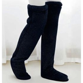 Vacuum Packaging Goose Down Leg Socks (Option: Black-Average Size)