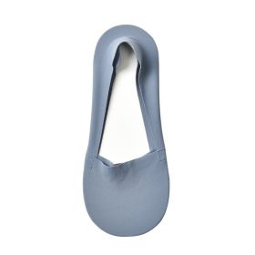 Women's Fashion Silicone Non-slip Shallow Boat Socks (Option: Royal-One size)