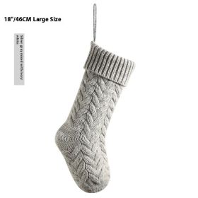 Layout Supplies Decorative Decorations Knitted Pendant Gift Bag Twist Large (Option: Silver Gray Mixed Ivory White)