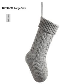 Layout Supplies Decorative Decorations Knitted Pendant Gift Bag Twist Large (Option: Silver Gray)