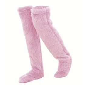 Vacuum Packaging Goose Down Leg Socks (Option: Pink-Average Size)