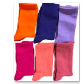 Vibrant Socks For Women 6 Pairs Of Colorful Candy-Hued Cotton Socks For Spring Fall Dance Instagram-Trendy Mid-Calf Length Solid-Color Comfortabl (Option: Red Orange Purple Series)